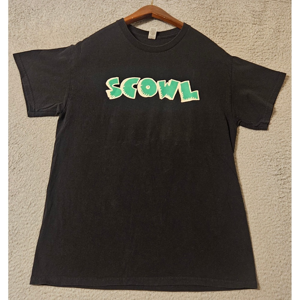 Scowl Band Indie Rock Short Sleeve Black Graphic T-shirt Size Medium